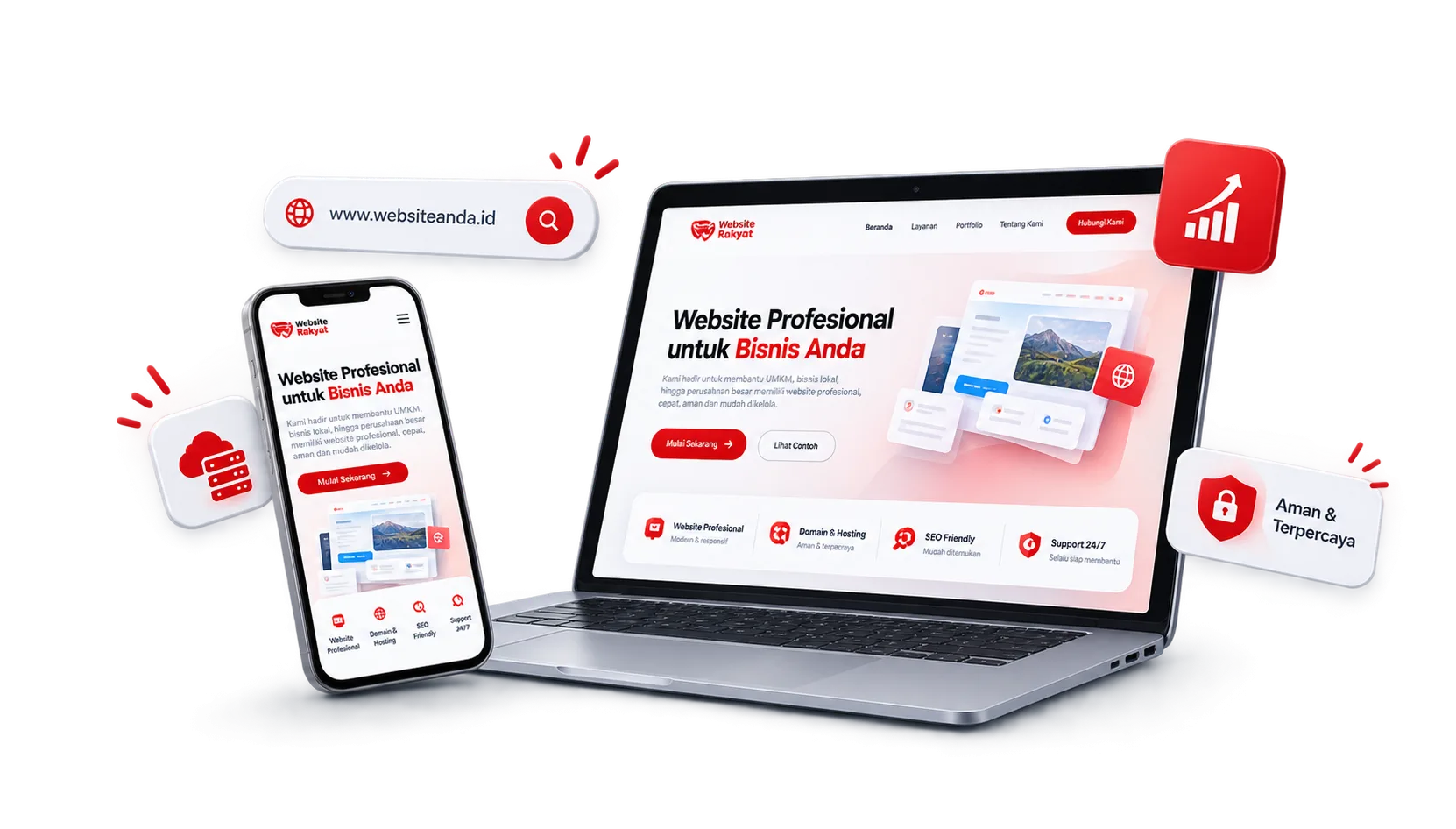 Website profesional untuk bisnis Anda